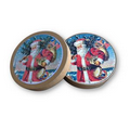 Custom Label on Gift Box Set with 4 Custom Printed Round Coasters